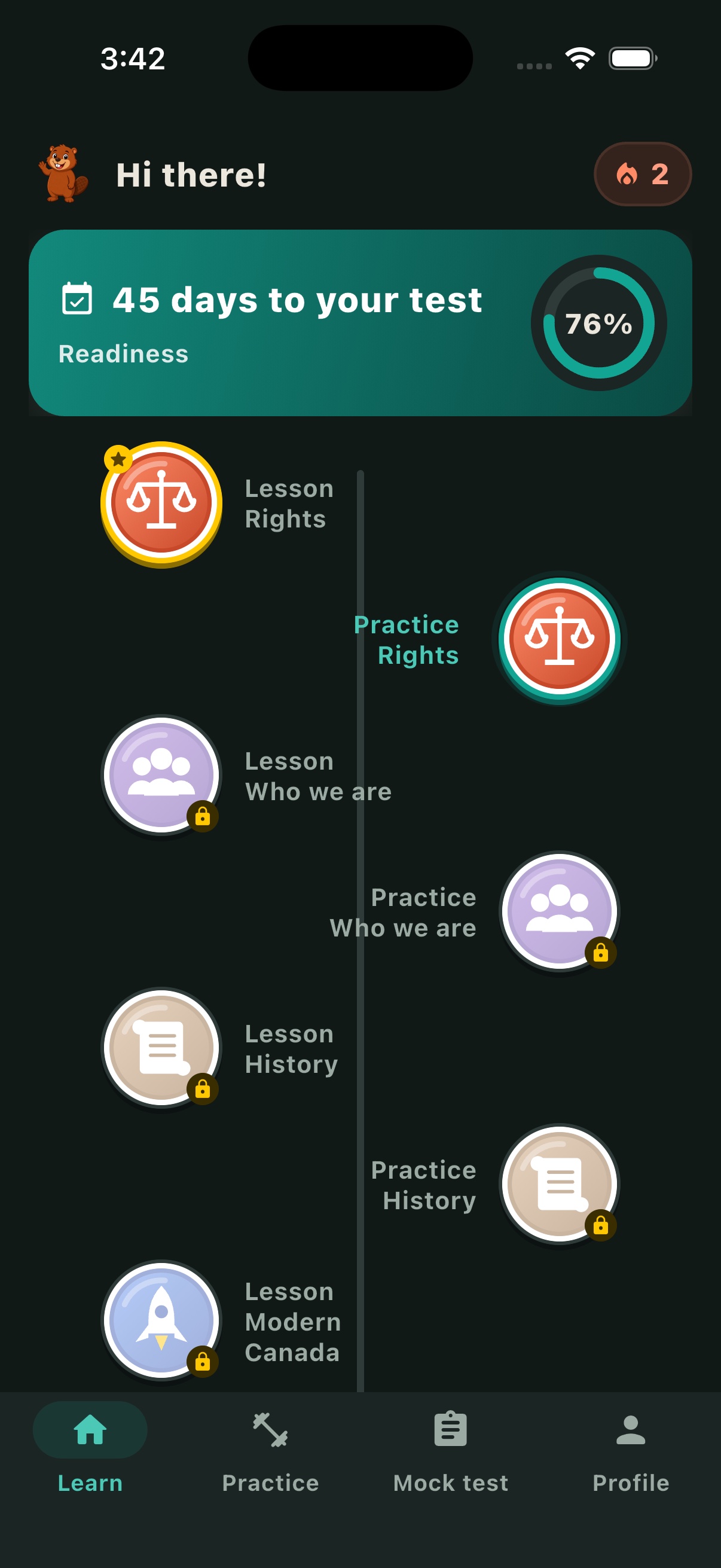 Citizen Prep learning path and readiness dashboard